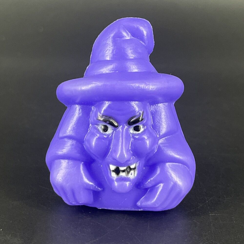 Vintage 1990 Halloween Witch Finger Puppet Purple PLC Haunted Toy